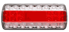 Multi-section rear lamp